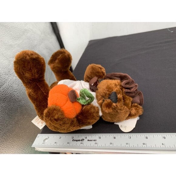 Dan Dee Collector's Choice Harvest Brown Bear Plush Pilgrim Thanksgiving Pumpkin - Picture 8 of 8